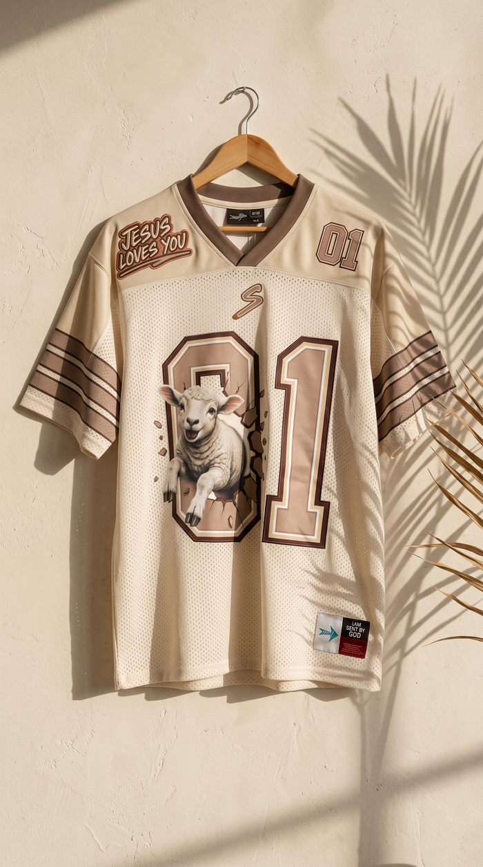 The Lost Sheep Jersey – Crema (Matthew 18:12 Edition)